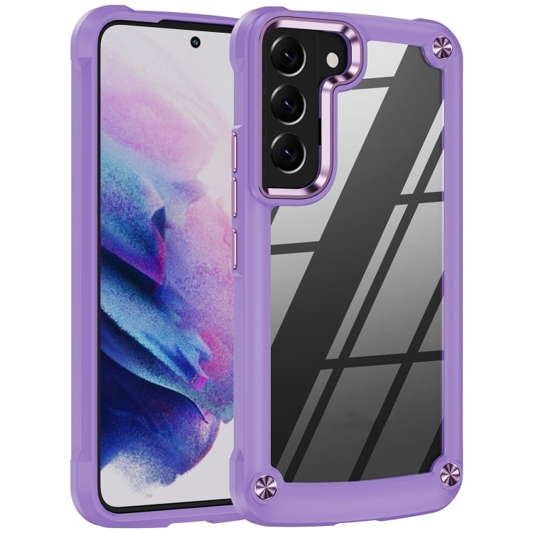 For Samsung Galaxy S21+ 5G TPU + PC Lens Protection Phone Case(Purple)