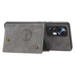 For Xiaomi 12 Double Buckle PU + TPU Shockproof Magnetic Phone Case(Grey)