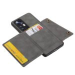 For Xiaomi 12 Double Buckle PU + TPU Shockproof Magnetic Phone Case(Grey)