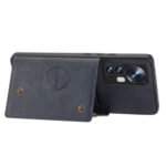 For Xiaomi 12 Double Buckle PU + TPU Shockproof Magnetic Phone Case(Blue)