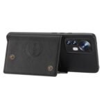 For Xiaomi 12 Pro Double Buckle PU + TPU Shockproof Magnetic Phone Case(Black)