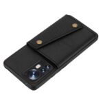 For Xiaomi 12 Pro Double Buckle PU + TPU Shockproof Magnetic Phone Case(Black)