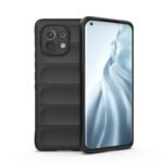 For Xiaomi Mi 11 Magic Shield TPU + Flannel Phone Case(Black)