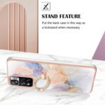 For Xiaomi Redmi Note 11 Pro China Electroplating IMD TPU Phone Case with Ring(White Marble)