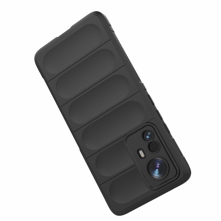 For Xiaomi 12 Pro Magic Shield TPU + Flannel Phone Case(Black)