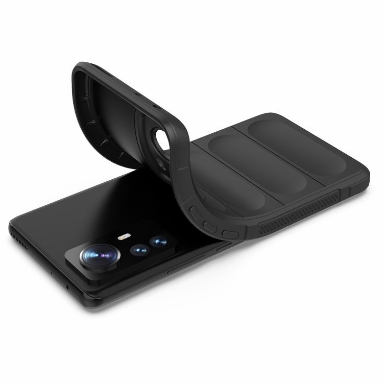 For Xiaomi 12 Pro Magic Shield TPU + Flannel Phone Case(Black)