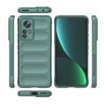 For Xiaomi 12 Pro Magic Shield TPU + Flannel Phone Case(Dark Green)