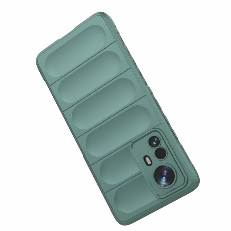 For Xiaomi 12 Pro Magic Shield TPU + Flannel Phone Case(Dark Green)