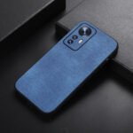For Xiaomi 12 Pro Brugg Texture PU Shockproof Phone Case(Blue)