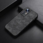 For Xiaomi 12 Pro Morocco Texture PU Shockproof Phone Case(Black)