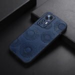 For Xiaomi 12 Pro Sunflower Pattern PU Shockproof Phone Case(Blue)
