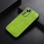 For Xiaomi 12 Pro Sunflower Pattern PU Shockproof Phone Case(Light Green)