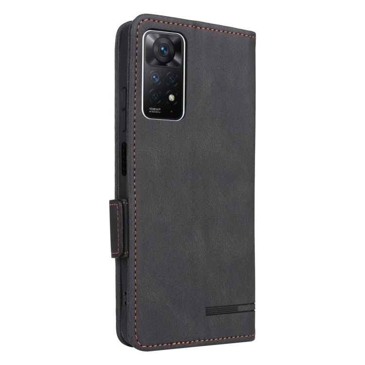 For Xiaomi Redmi Note 11 Pro 5G Magnetic Clasp Flip Leather Phone Case(Black)