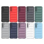 For Samsung Galaxy S22+ 5G Magic Shield TPU + Flannel Phone Case(Dark Grey)