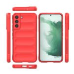 For Samsung Galaxy S22+ 5G Magic Shield TPU + Flannel Phone Case(Dark Grey)