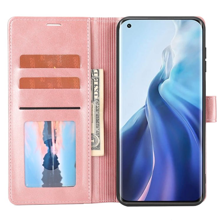 For Xiaomi Mi 11 Classic Wallet Flip Leather Phone Case(Pink)