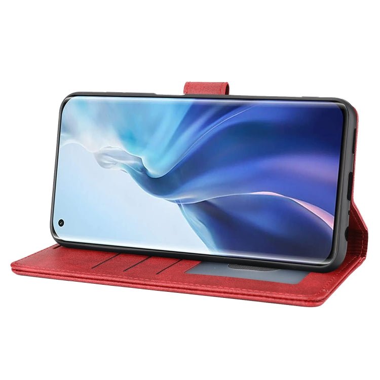 For Xiaomi Mi 11 Classic Wallet Flip Leather Phone Case(Red)