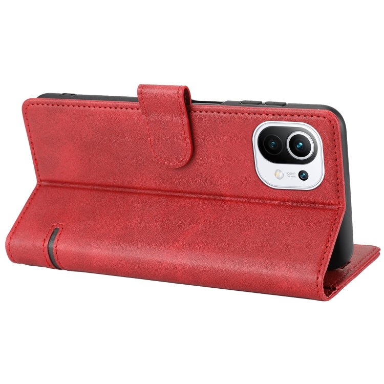 For Xiaomi Mi 11 Classic Wallet Flip Leather Phone Case(Red)