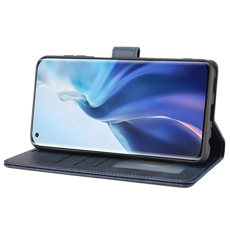 For Xiaomi Mi 11 Classic Wallet Flip Leather Phone Case(Blue)