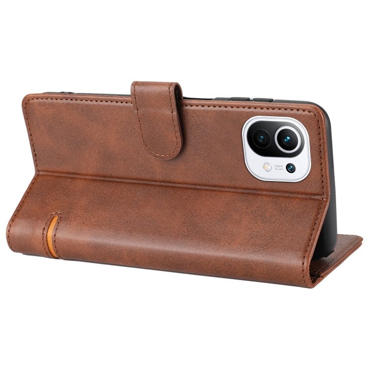 For Xiaomi Mi 11 Classic Wallet Flip Leather Phone Case(Brown)
