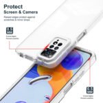 For Xiaomi Redmi Note 11 Pro 5G / 4G 3 in 1 Clear TPU Color PC Frame Phone Case(White)