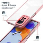 For Xiaomi Redmi Note 11 Pro 5G / 4G 3 in 1 Clear TPU Color PC Frame Phone Case(Pink)