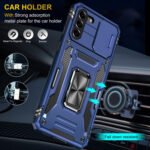 For Samsung Galaxy S21+ 5G Armor PC + TPU Camera Shield Phone Case(Navy Blue)