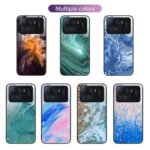 For Xiaomi Mi 11 Ultra Marble Pattern Glass Protective Phone Case(Blue Ocean)