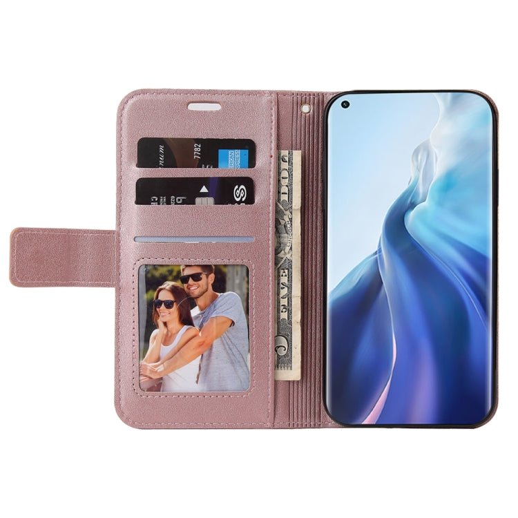 For Xiaomi Mi 11 GQUTROBE Right Angle Leather Phone Case(Rose Gold)