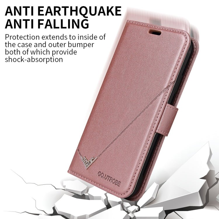 For Xiaomi Mi 11 GQUTROBE Right Angle Leather Phone Case(Rose Gold)