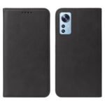 For Xiaomi 12 5G Magnetic Closure Leather Phone Case(Black)
