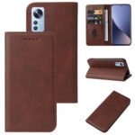 For Xiaomi 12 5G Magnetic Closure Leather Phone Case(Brown)