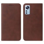 For Xiaomi 12 5G Magnetic Closure Leather Phone Case(Brown)
