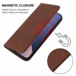 For Xiaomi 12 5G Magnetic Closure Leather Phone Case(Brown)