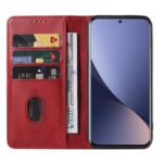 For Xiaomi 12 5G Magnetic Closure Leather Phone Case(Red)