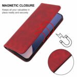 For Xiaomi 12 5G Magnetic Closure Leather Phone Case(Red)
