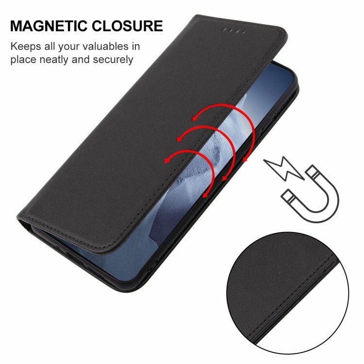 For Xiaomi Mi 11 Ultra Magnetic Closure Leather Phone Case(Black)