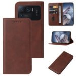 For Xiaomi Mi 11 Ultra Magnetic Closure Leather Phone Case(Brown)