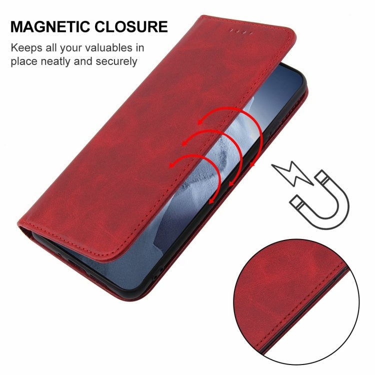 For Xiaomi Mi 11 Ultra Magnetic Closure Leather Phone Case(Red)