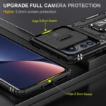 For Xiaomi 12 Armor PC + TPU Camera Shield Phone Case(Black)