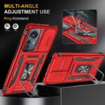 For Xiaomi 12 Armor PC + TPU Camera Shield Phone Case(Red)