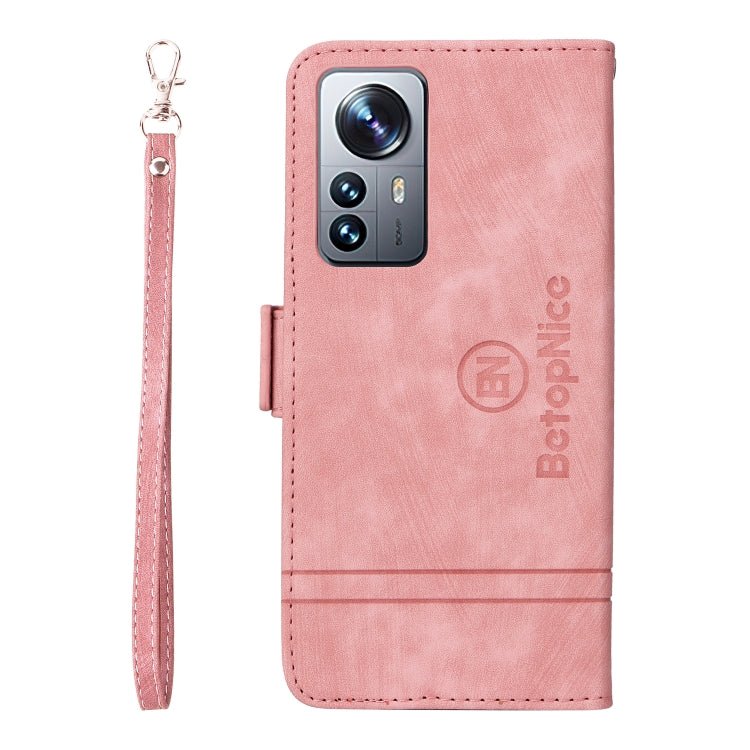 For Xiaomi 12 BETOPNICE Dual-side Buckle Leather Phone Case(Pink)