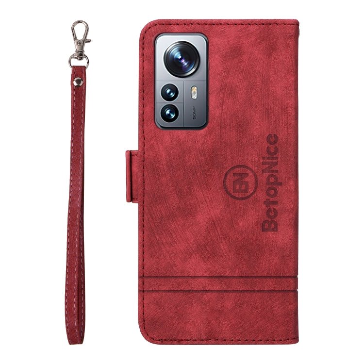 For Xiaomi 12 BETOPNICE Dual-side Buckle Leather Phone Case(Red)