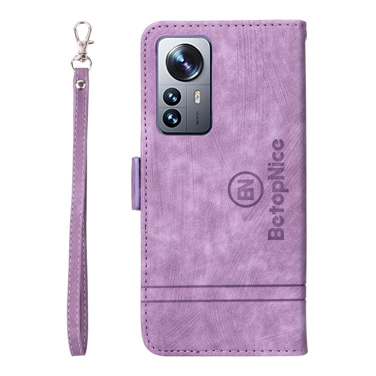 For Xiaomi 12 BETOPNICE Dual-side Buckle Leather Phone Case(Purple)