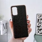 For Xiaomi Redmi Note 11 Global/Note 11S 4G Genuine Leather Ostrich Texture Nano Plating Phone Case(Black)