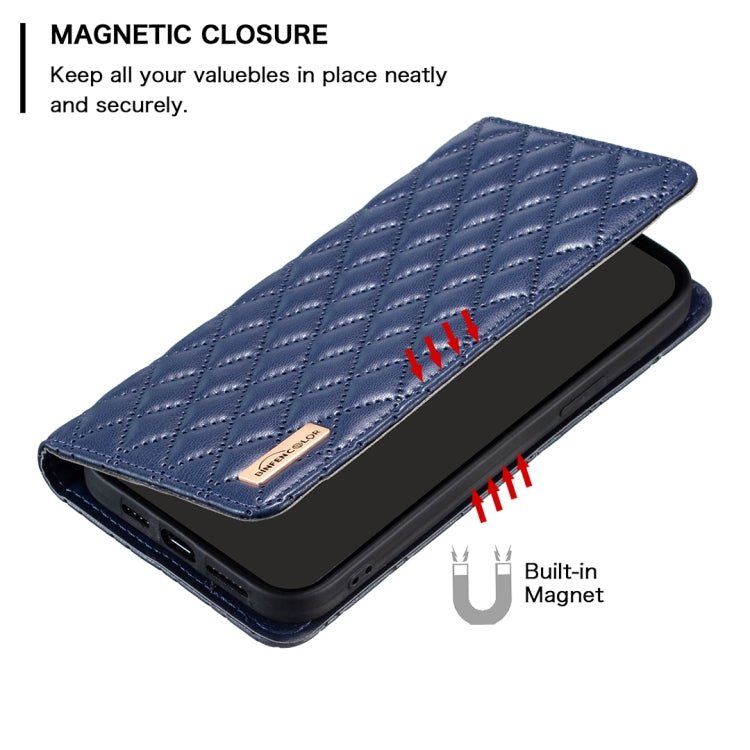 For Xiaomi Mi 11 Lite Diamond Lattice Magnetic Leather Flip Phone Case(Blue)