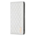 For Xiaomi 12 Pro Diamond Lattice Magnetic Leather Flip Phone Case(White)