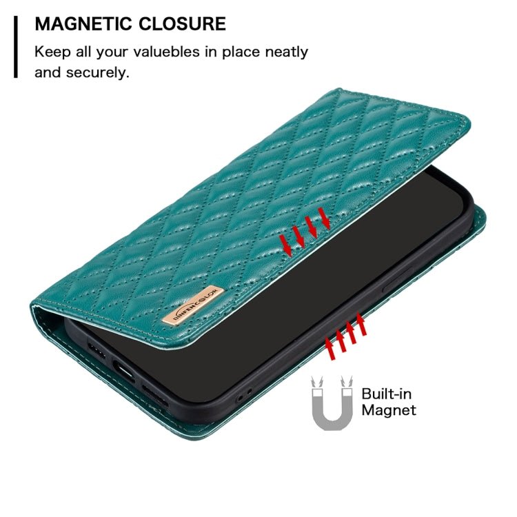 For Xiaomi 12 Pro Diamond Lattice Magnetic Leather Flip Phone Case(Green)