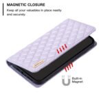 For Xiaomi 12 Pro Diamond Lattice Magnetic Leather Flip Phone Case(Purple)