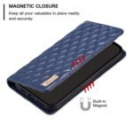 For Xiaomi 12 Diamond Lattice Magnetic Leather Flip Phone Case(Blue)